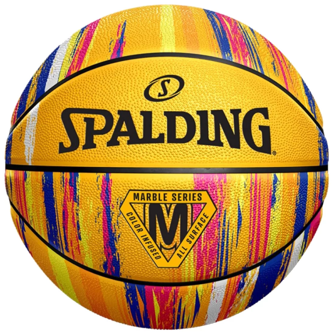 Фото - Баскетбольний м'яч SPALDING Marble Ball 84401Z, Unisex, Żółte, piłki do koszykówki, Guma, roz 