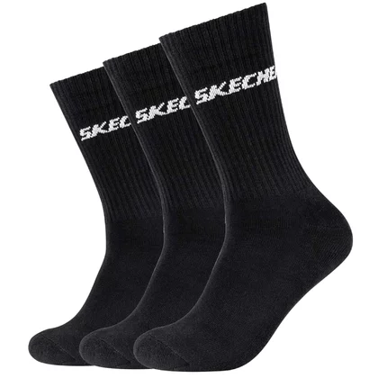 Skechers 3pk Tennis Cushioned Long Socks SK41109-9999