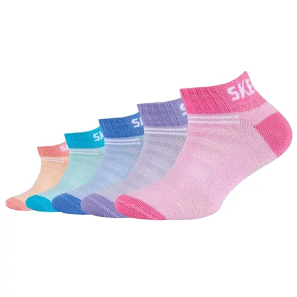 Skechers Mesh Ventilation Quarter Boys and Grils 5PPK Socks SK43097-4130